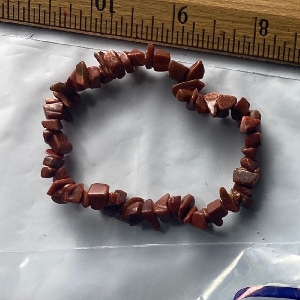 Natural‎ Red Jasper Chip Beaded Stretch Bracelet Gemstone Jewelry